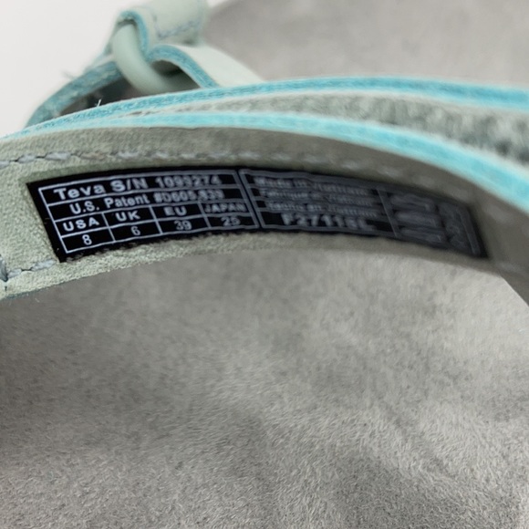 Teva Elzada Leather Slide Gray Mist Sandals - Picture 6 of 7